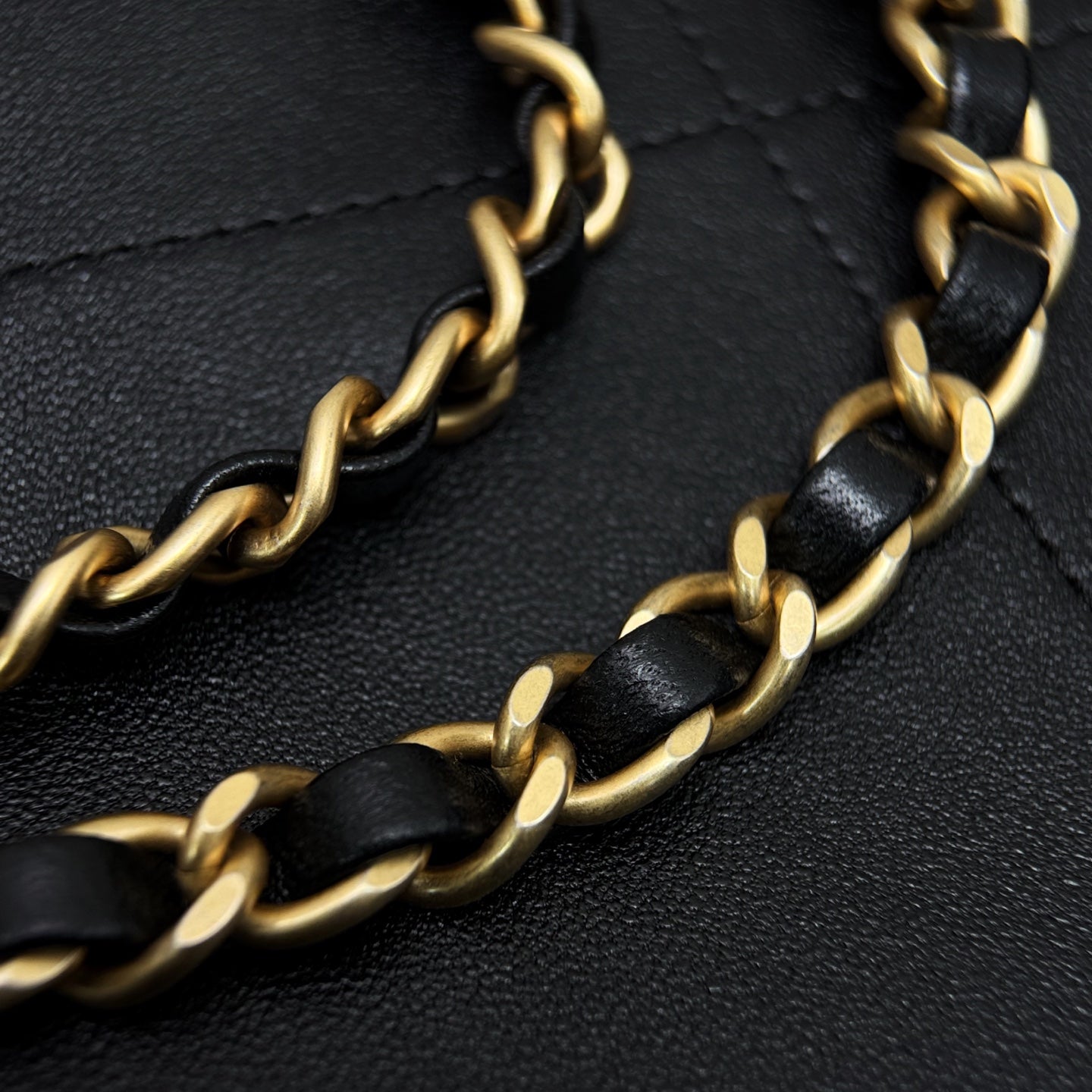 Black Leather Maxi Shopping Tote Bag - Level X