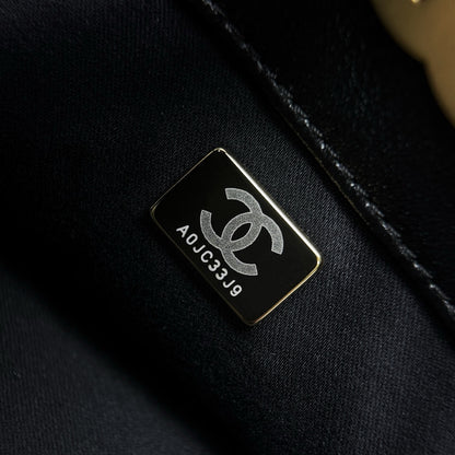 Black Leather Maxi Shopping Tote Bag - Level X