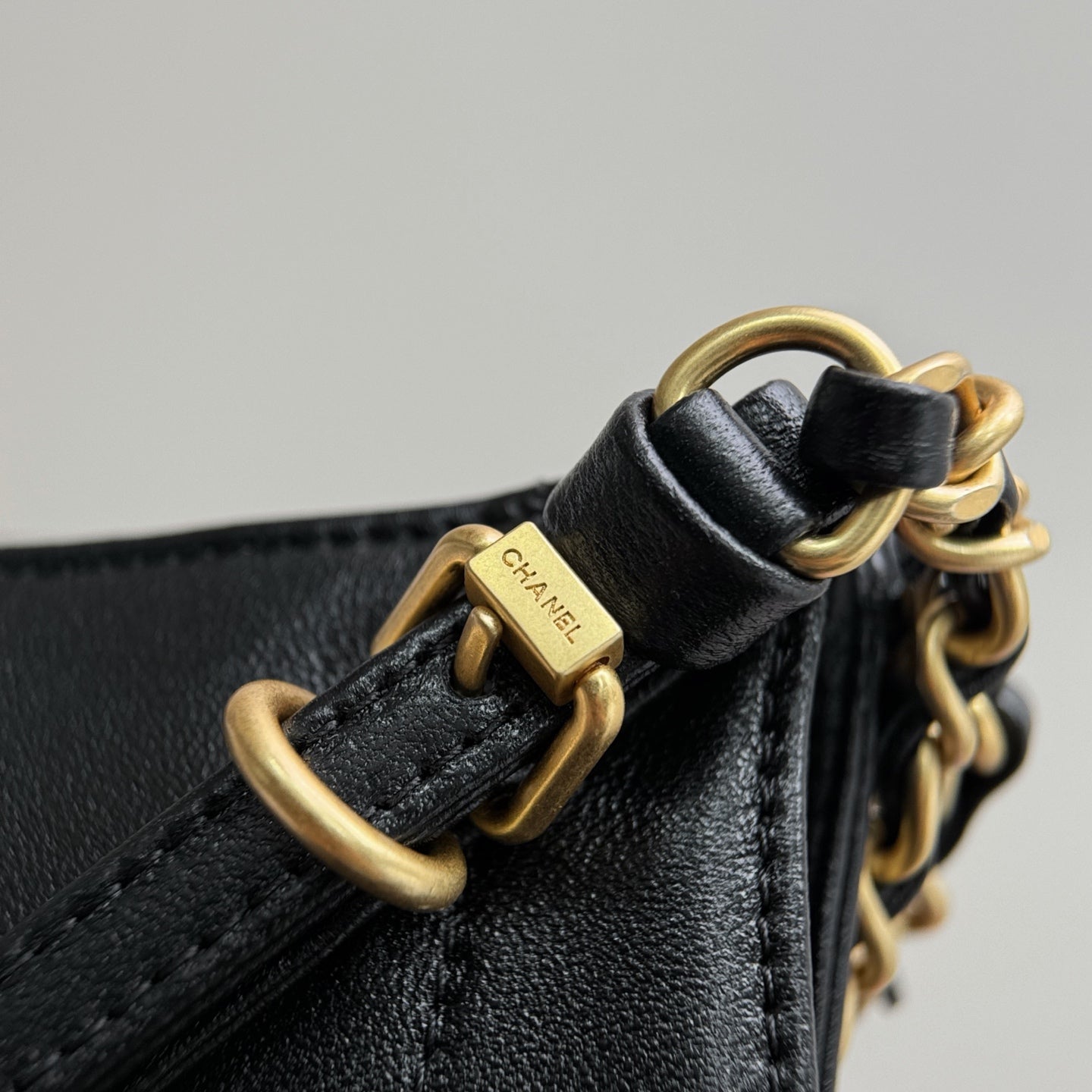 Black Leather Maxi Shopping Tote Bag - Level X