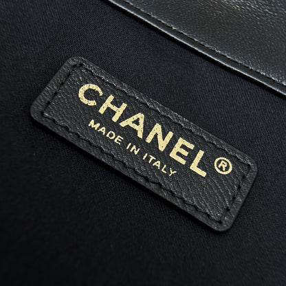 Black Leather Maxi Shopping Tote Bag - Level X
