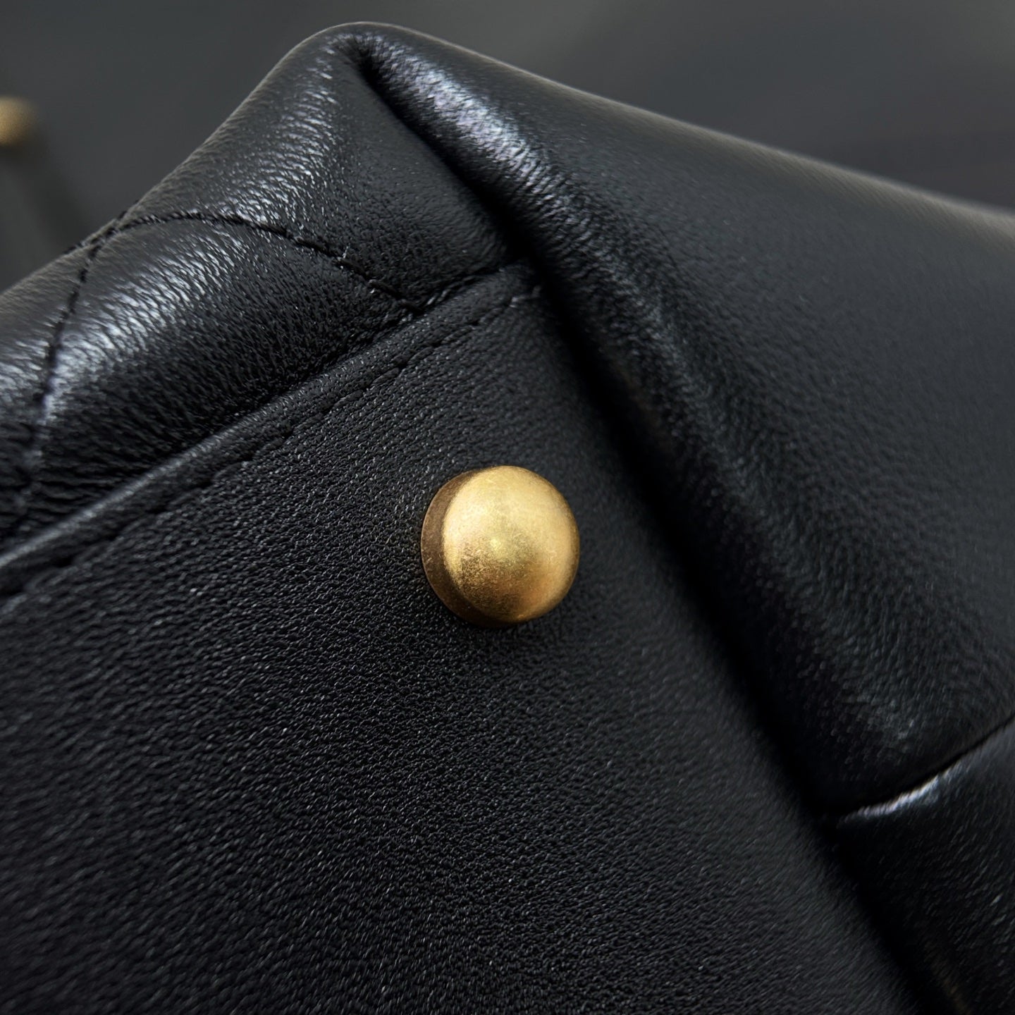Black Leather Maxi Shopping Tote Bag - Level X