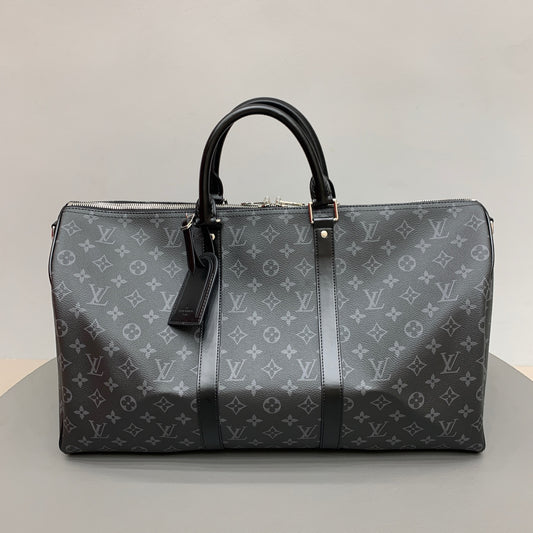 Black Monogram Keepall 50 Duffle Bag - Level 4