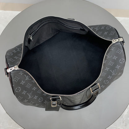 Black Monogram Keepall 50 Duffle Bag - Level 4