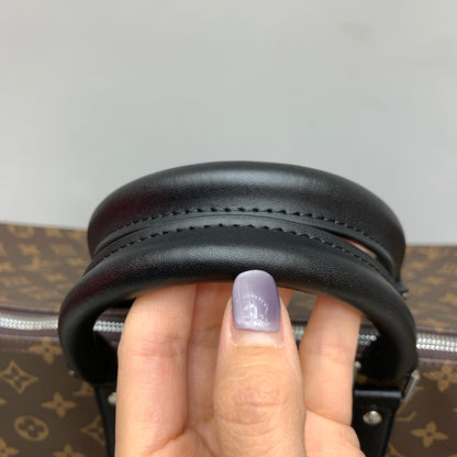Brown & Black Monogram Keepall 55 Duffle Bag - Level 4