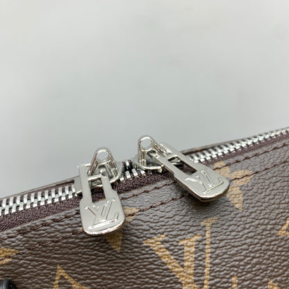 Brown & Black Monogram Keepall 55 Duffle Bag - Level 4