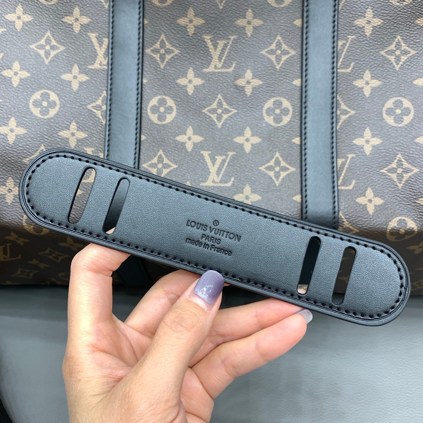 Brown & Black Monogram Keepall 55 Duffle Bag - Level 4