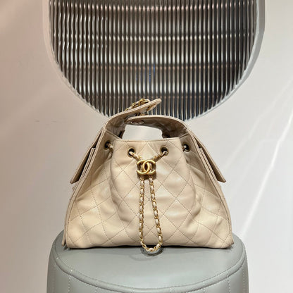 25 Hobo Bag Beige Caviar Leather - Level X
