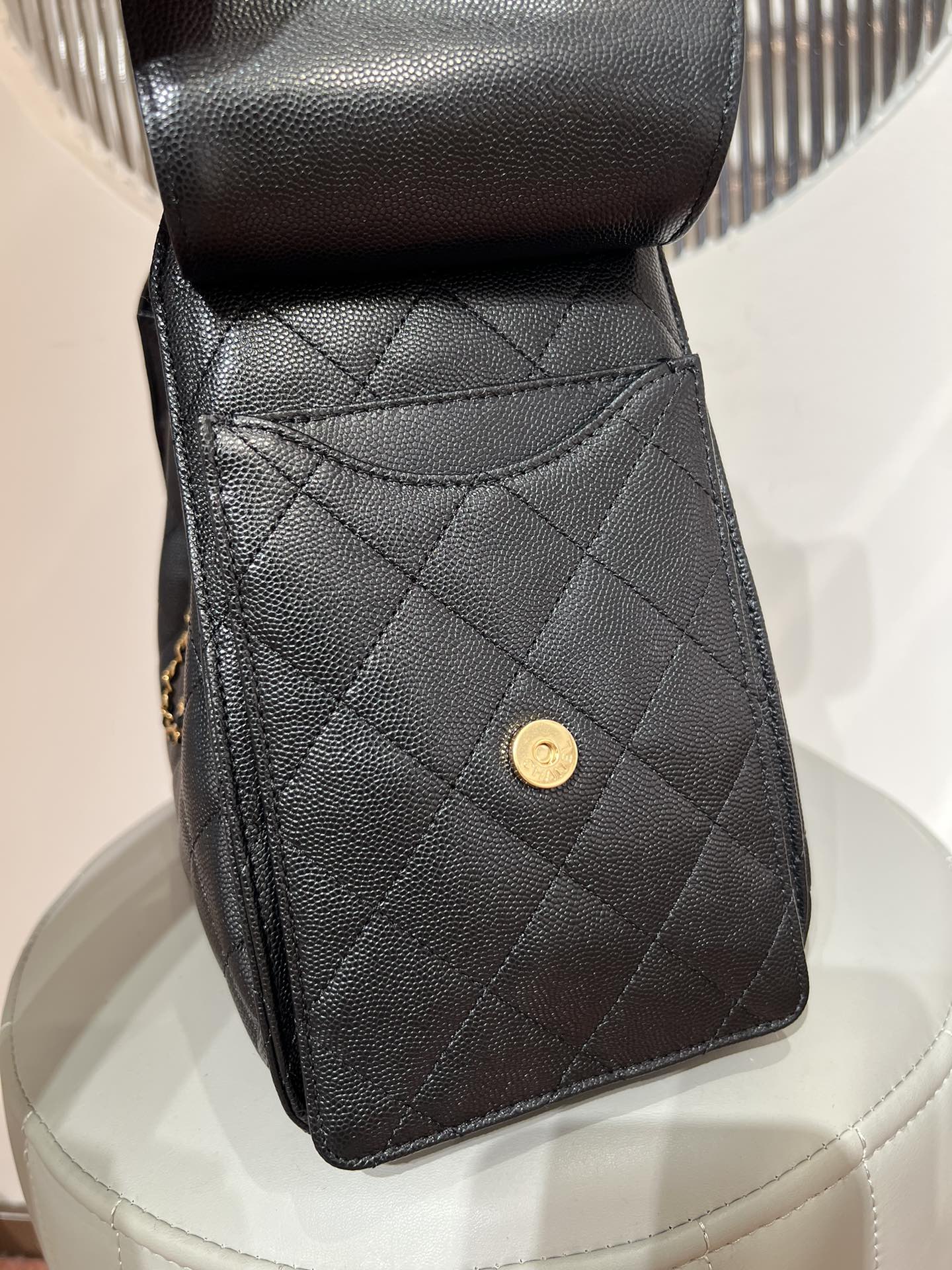 25 Hobo Bag Black Caviar Leather - Level X