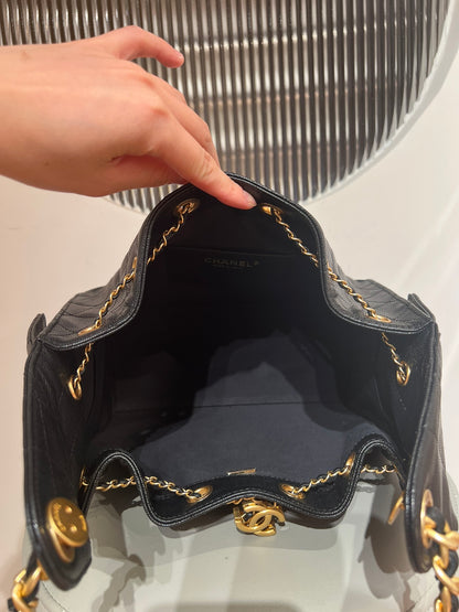 25 Hobo Bag Black Caviar Leather - Level X