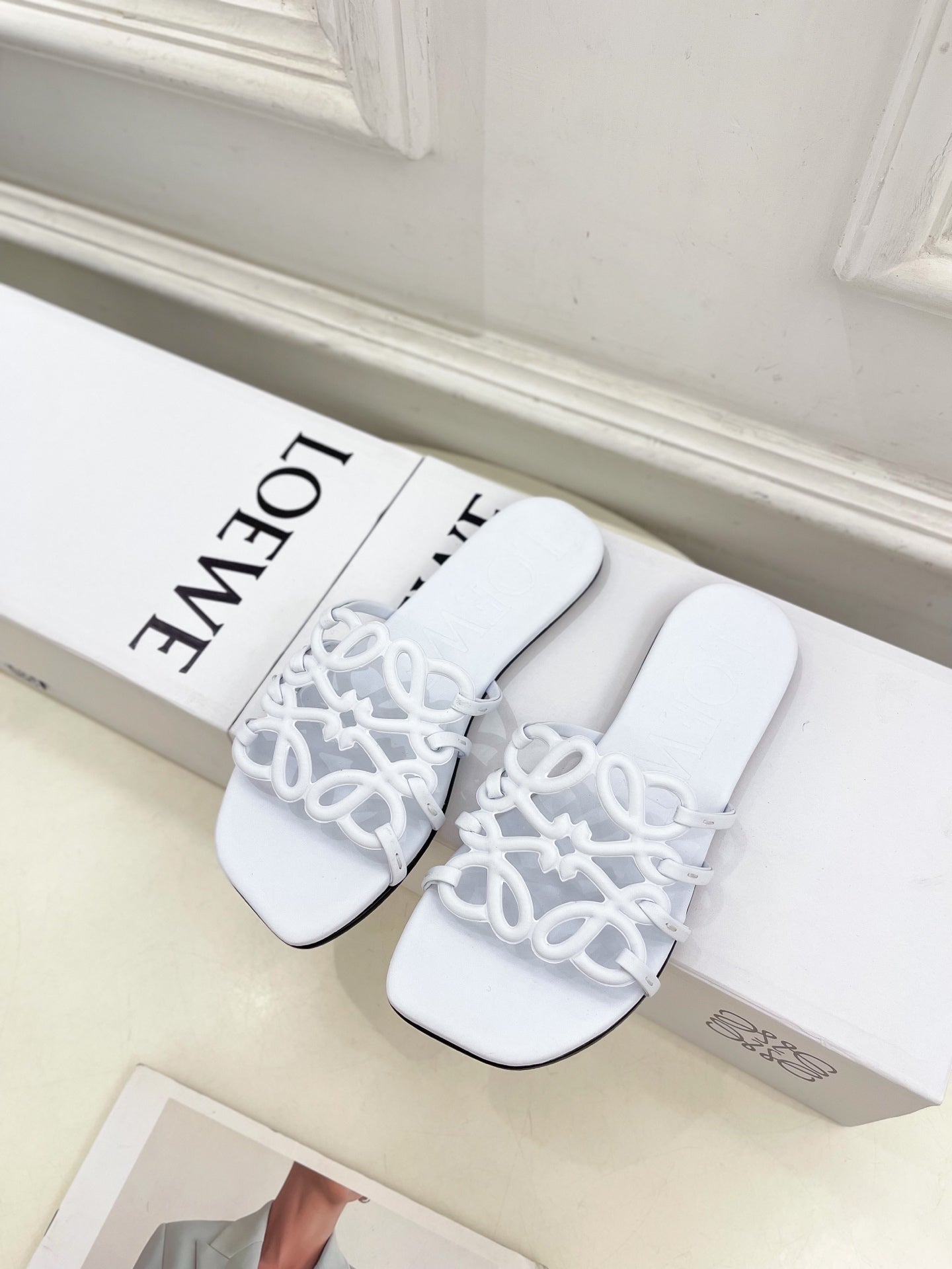 White Petal Anagram Slides