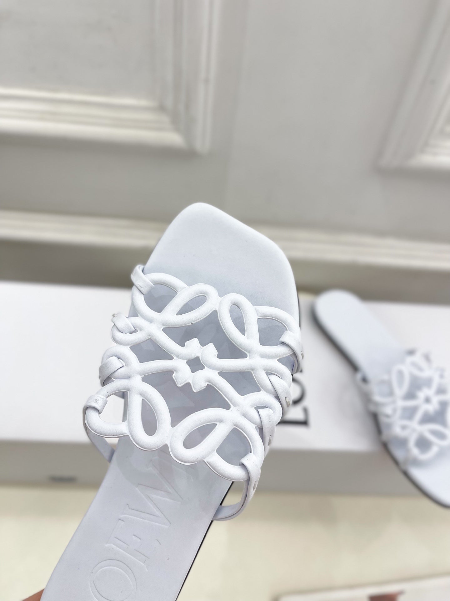 White Petal Anagram Slides