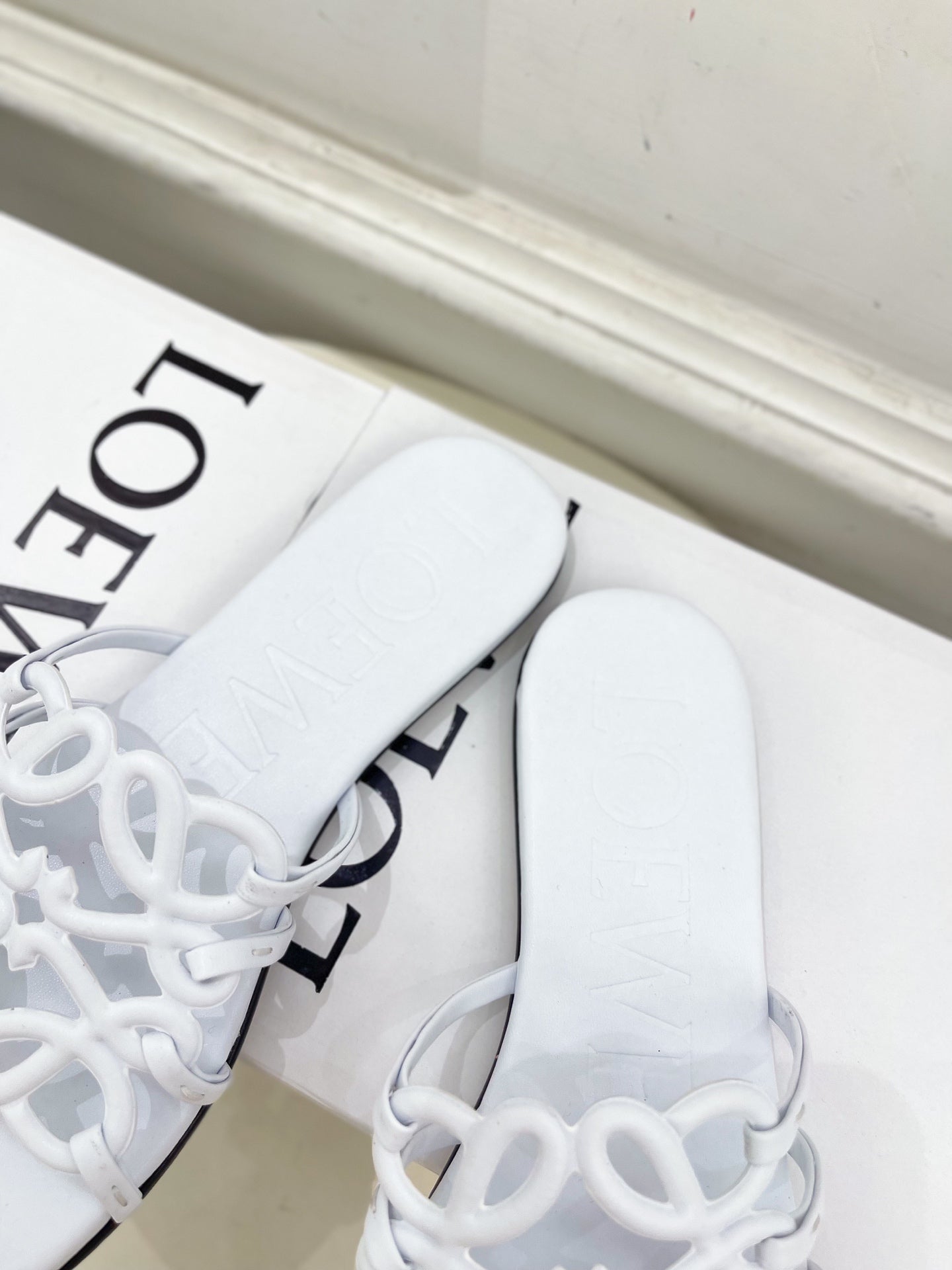 White Petal Anagram Slides