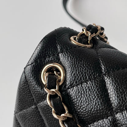 Black Caviar Leather Medium Duma Backpack - Level X