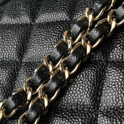 Black Caviar Leather Medium Duma Backpack - Level X