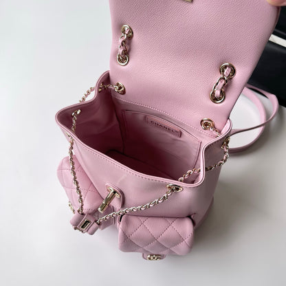 Light Pink Caviar Leather Medium Duma Backpack - Level X