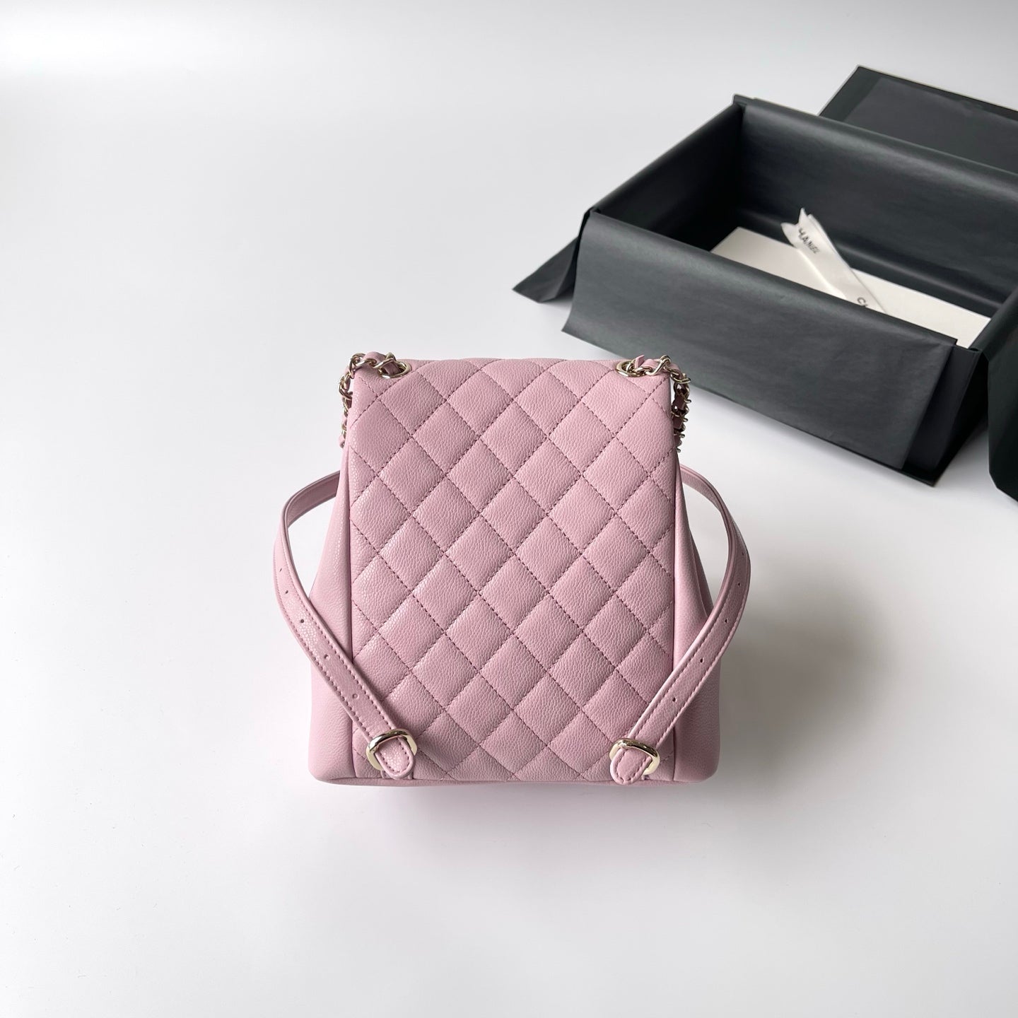 Light Pink Caviar Leather Medium Duma Backpack - Level X