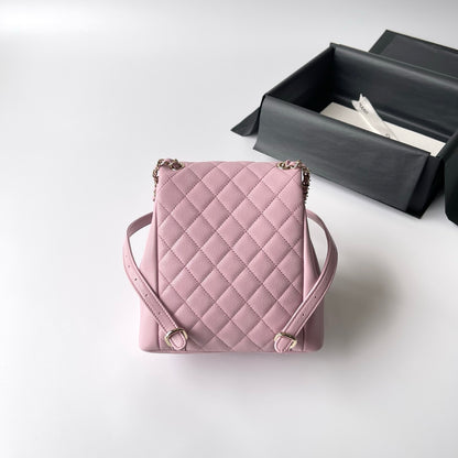 Light Pink Caviar Leather Medium Duma Backpack - Level X