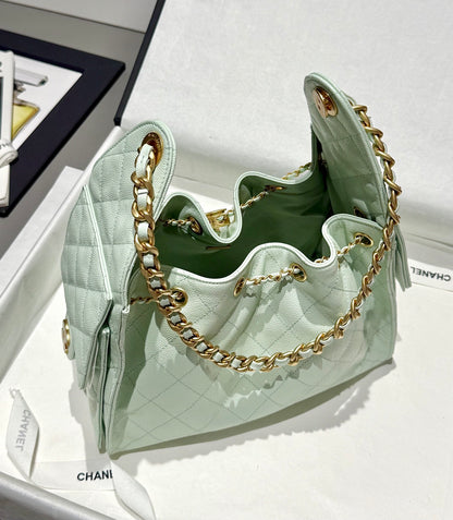 25 Hobo Bag Mint Green Caviar Leather - Level 5