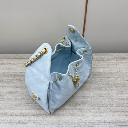 25 Hobo Bag Light Blue Caviar Leather - Level X
