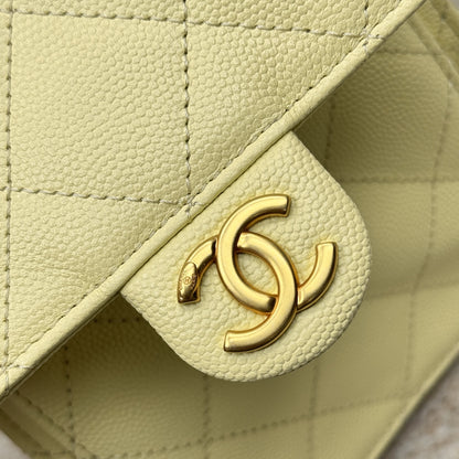 25 Hobo Bag Yellow Caviar Leather - Level X