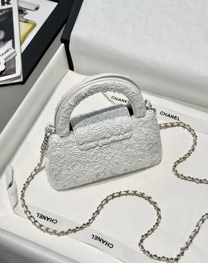 White Sequin Kelly Bag - Level 5