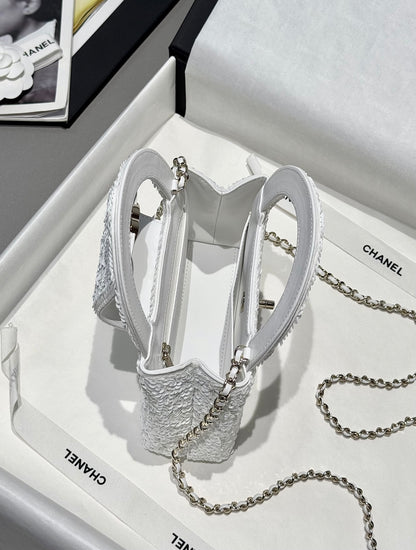 White Sequin Kelly Bag - Level 5