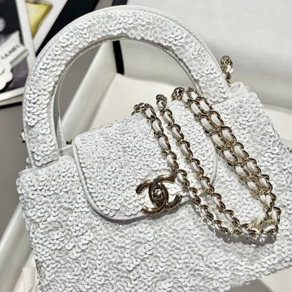 White Sequin Kelly Bag - Level 5