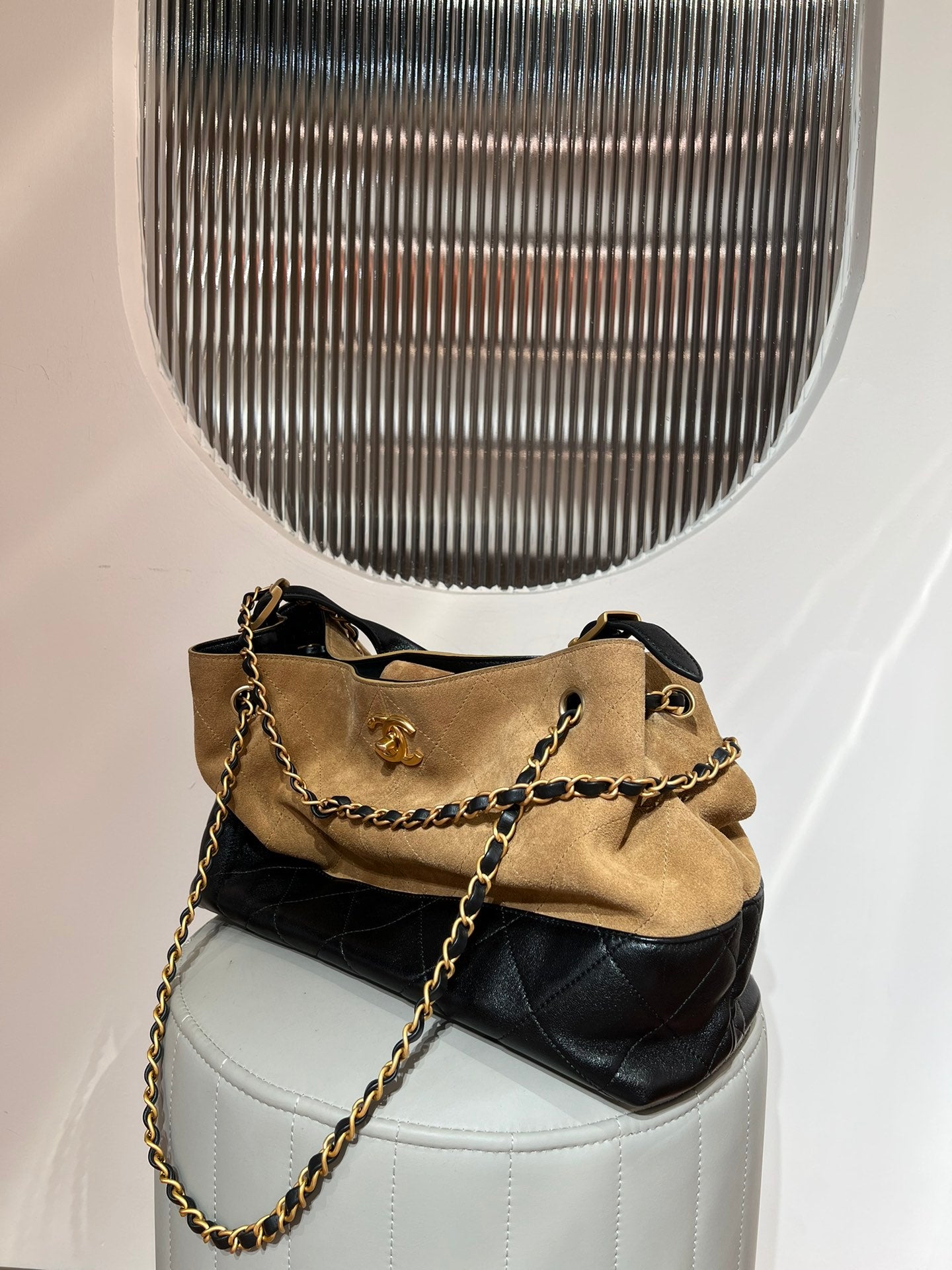 Brown Suede Shopping Hobo Bag - Level X