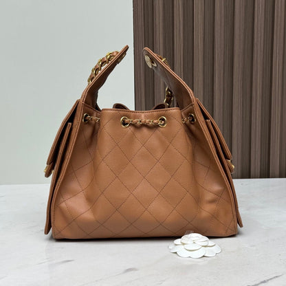 25 Hobo Bag Caramel Brown Caviar Leather - Level 5