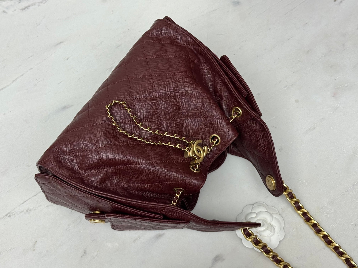 25 Hobo Bag Wine Red Caviar Leather - Level 5