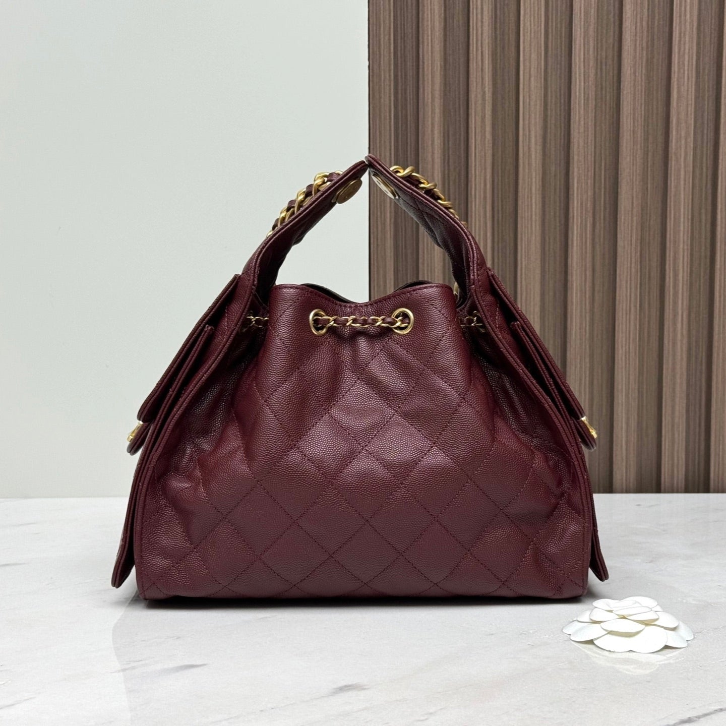 25 Hobo Bag Wine Red Caviar Leather - Level 5