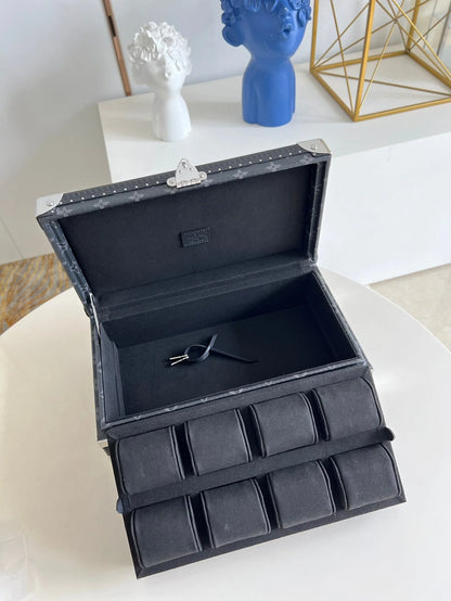 Black Monogram 8 Watch Box LOU