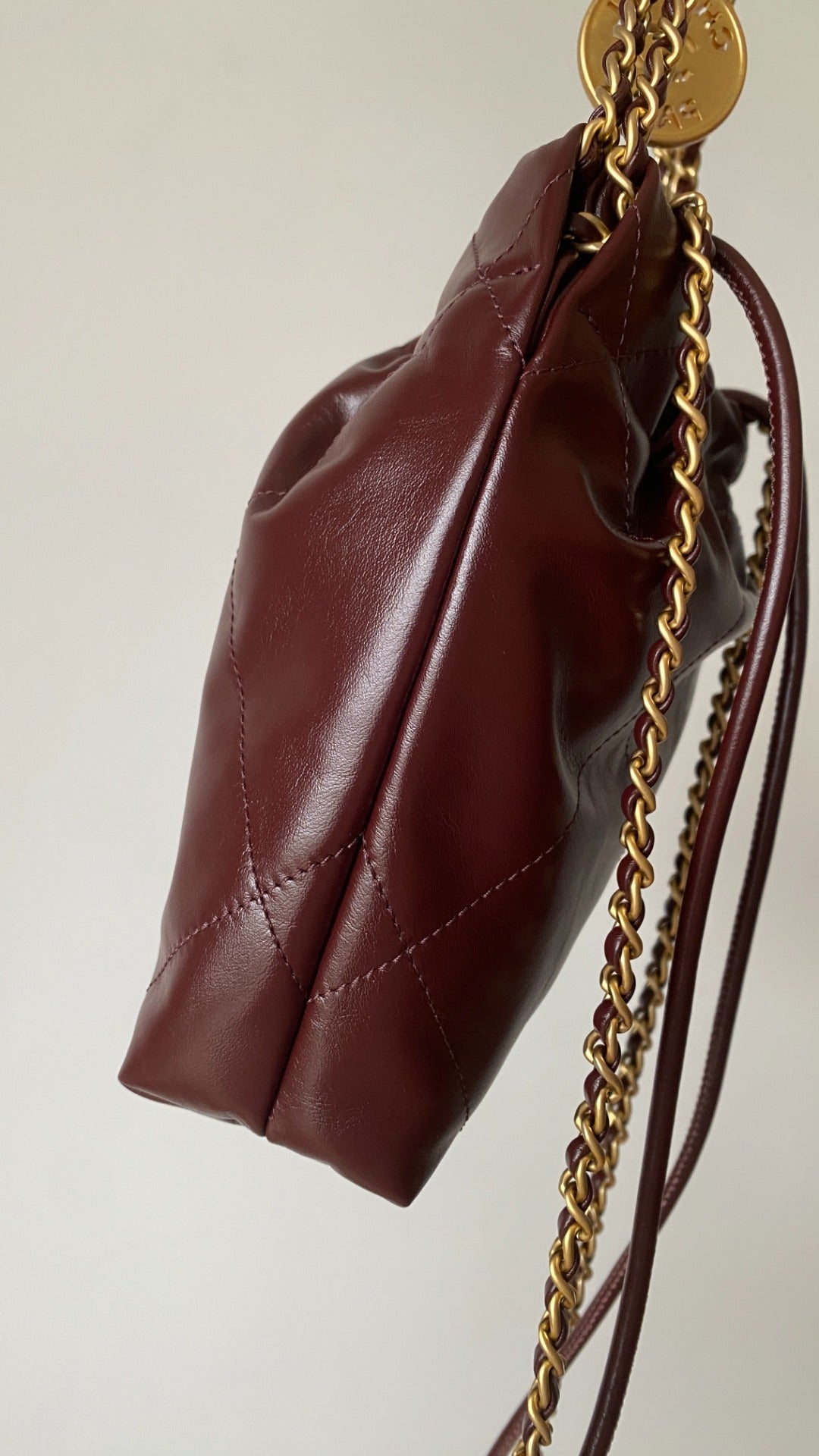 22 Mini Bag Maroon Lambskin Leather CNL - Level 5