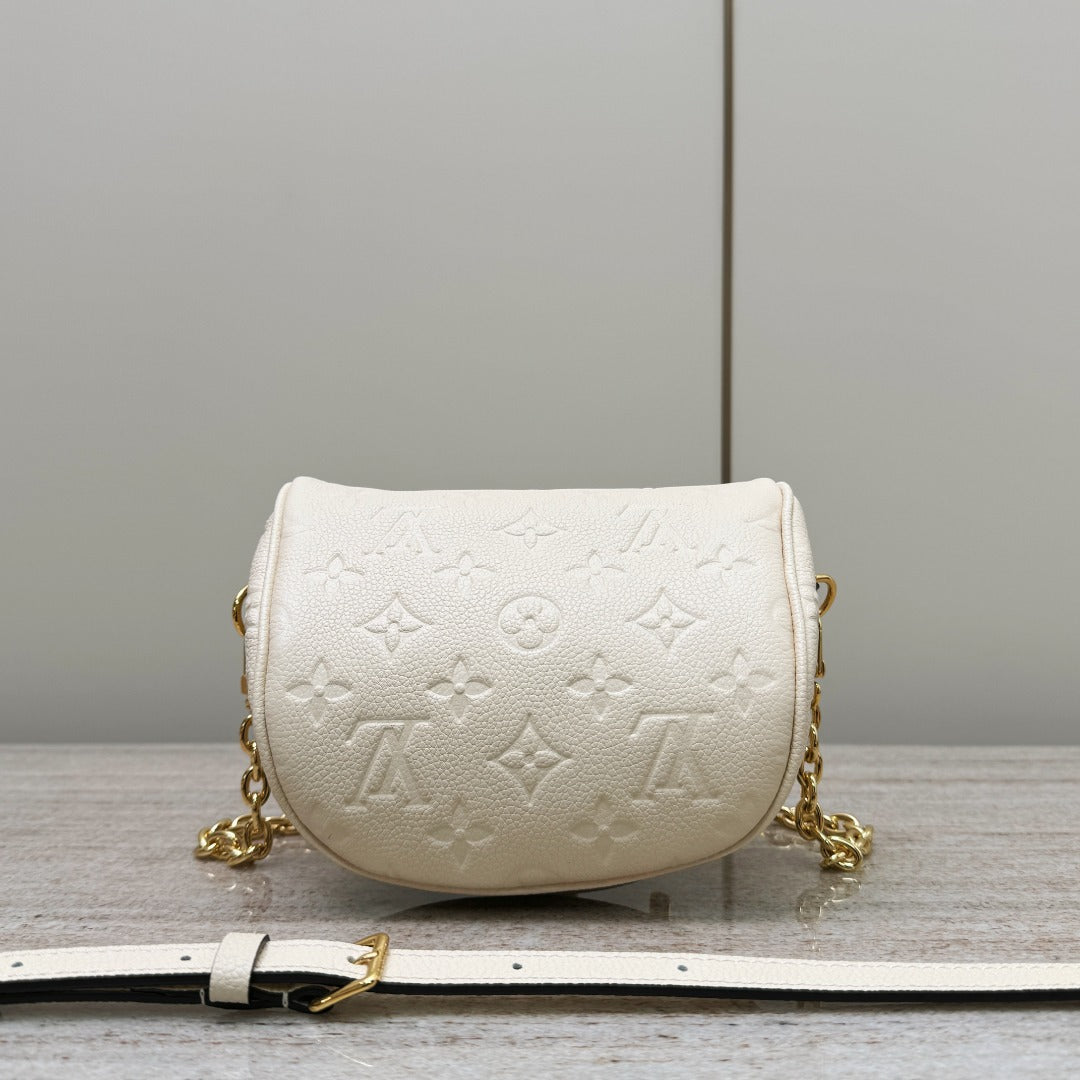 Mini Bumbag White Empreinte Leather - Level X