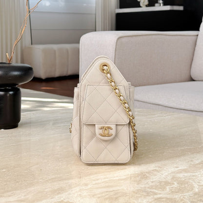 25 Hobo Bag Mini Cream Caviar Leather - Level X