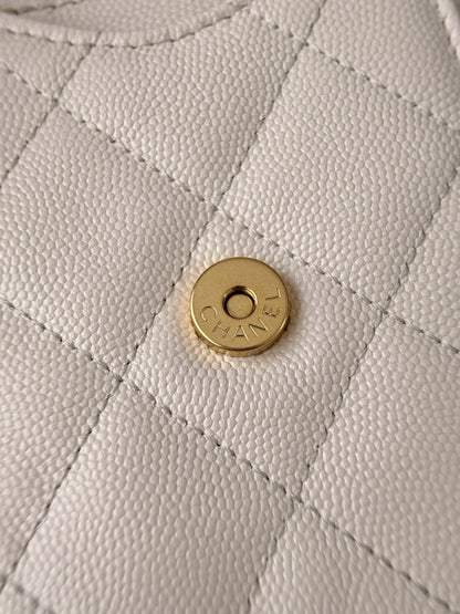 25 Hobo Bag Mini Cream Caviar Leather - Level X