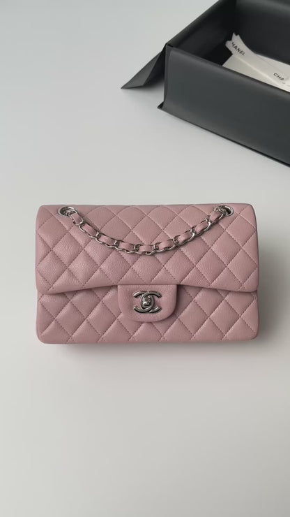 Rose Pink Caviar Leather Small Flap Bag CNL - Level X