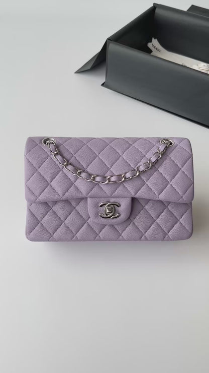 Light Purple Caviar Leather Small Flap Bag CNL - Level X