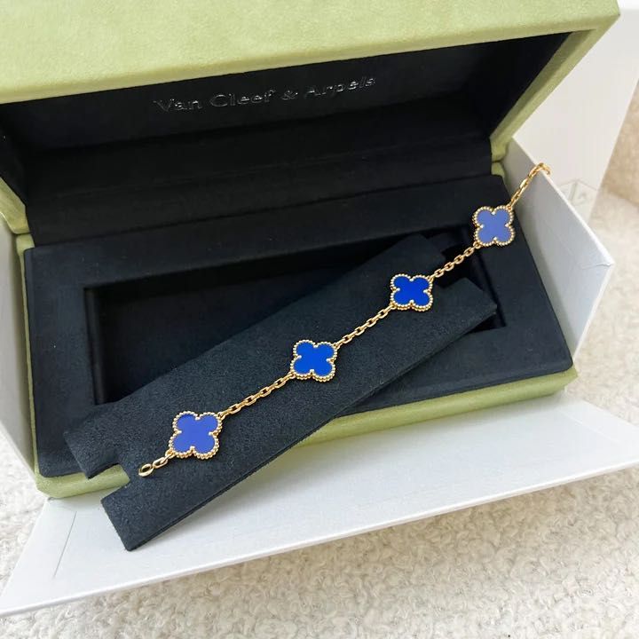 5-Clover Bracelet - Blue